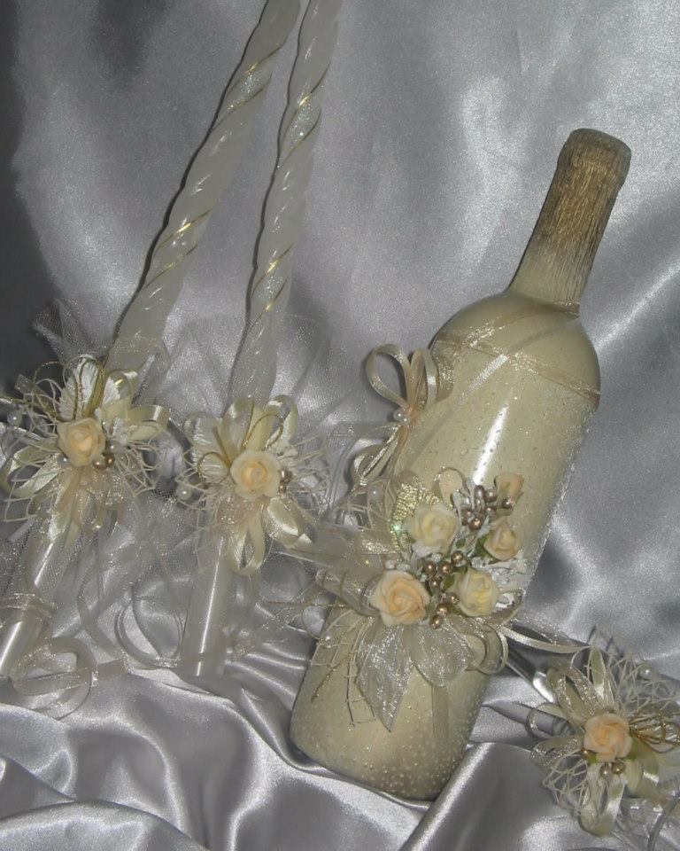 Декорирано вино, украса за бокал и свещи 103