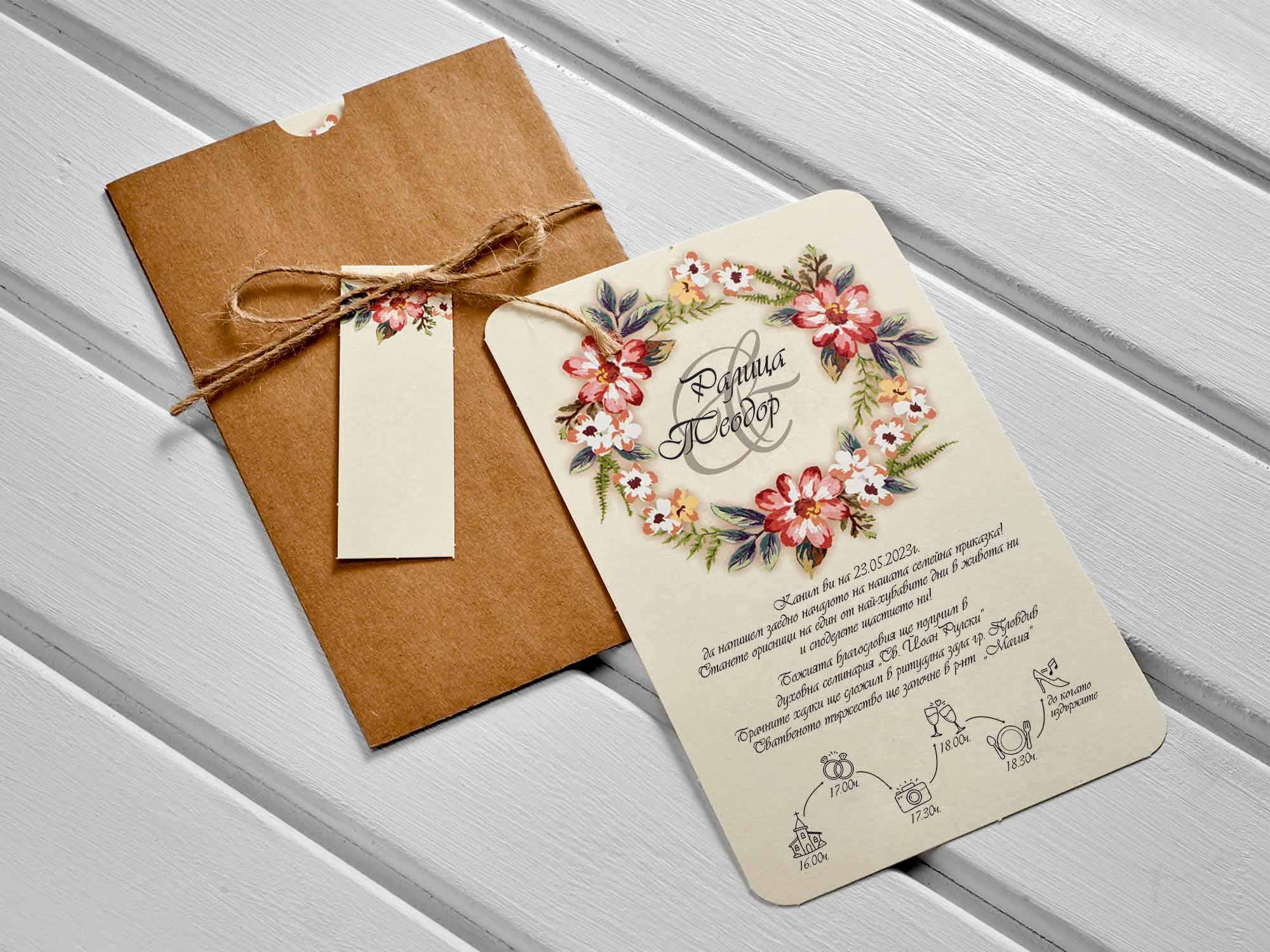 Сватбена покана 10546